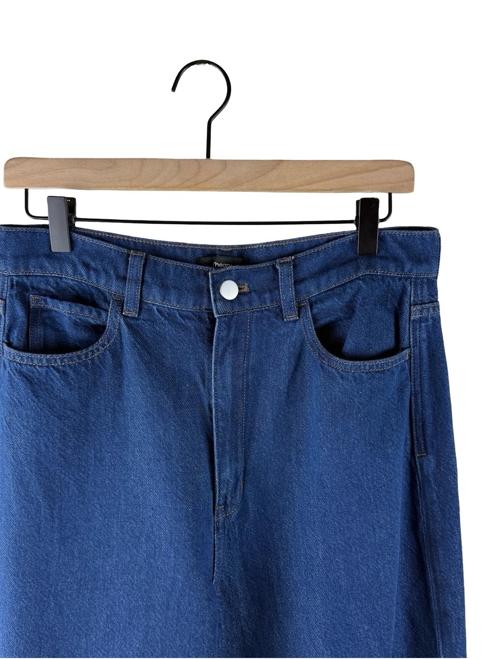THEORY Cropped Barrel Leg Jeans in Relaxed Denim - Indigo - Size: 29 - Picture 6 of 11
